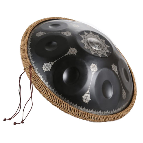 Handpan, frequence 432hz, frequence 440hz, hang drum, hang, gamme sol mineur, Zenapan, Do majeur, handpan mandala, acheter handpan, noir