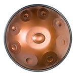 Handpan, gamme e equinoxe, hexatonique mineur, frequence 432hz, frequence 440hz, hang drum, hang, bronze